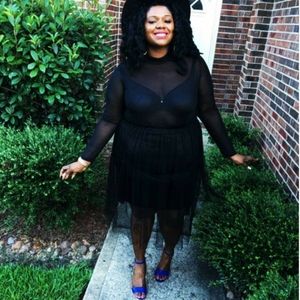 Plussize black tutu skirt